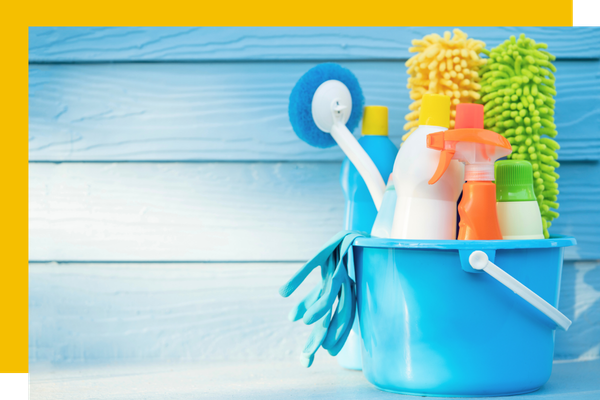 cleaning supplies. 