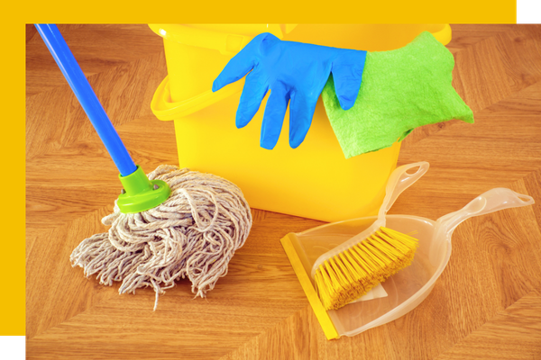 cleaning supplies. 
